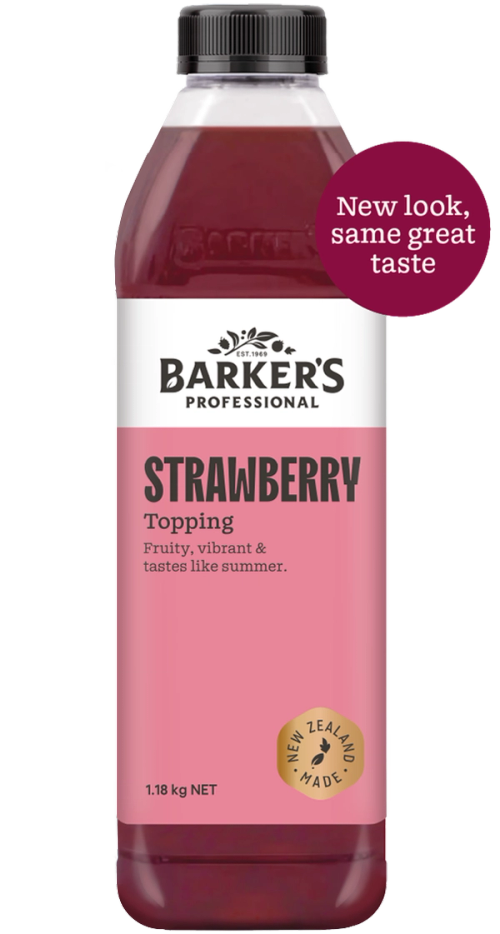 Barker's Professional Strawberry Topping 1.18kg