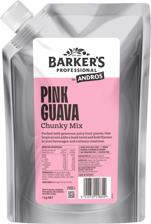 Barker's Professional by Andros Pink Guava Chunky Mix