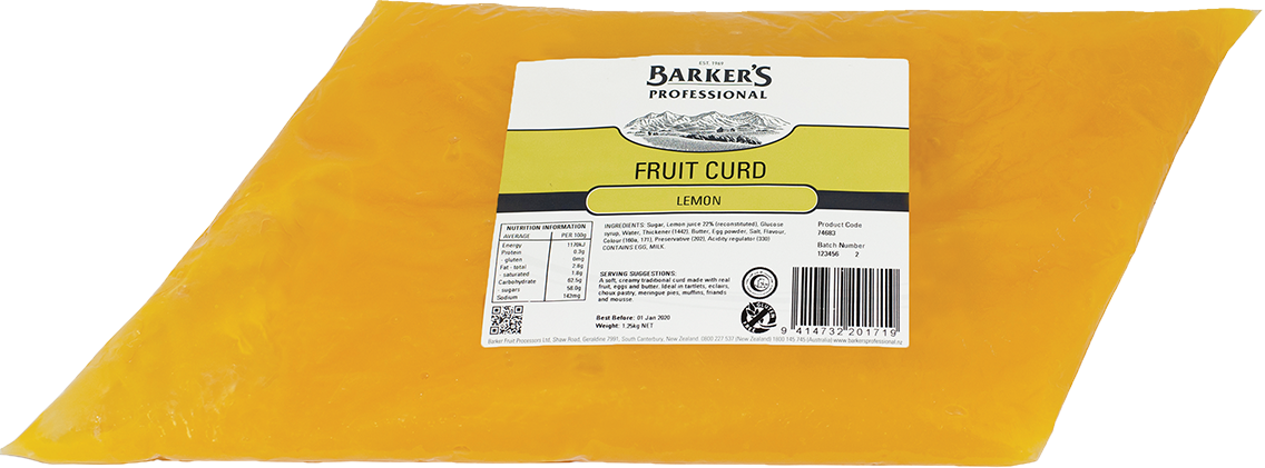 Barker's Professional Lemon Curd 1.25kg