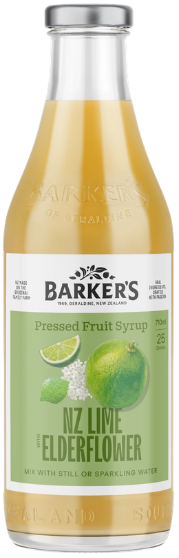 NZ Lime with Elderflower Fruit Syrup 710ml