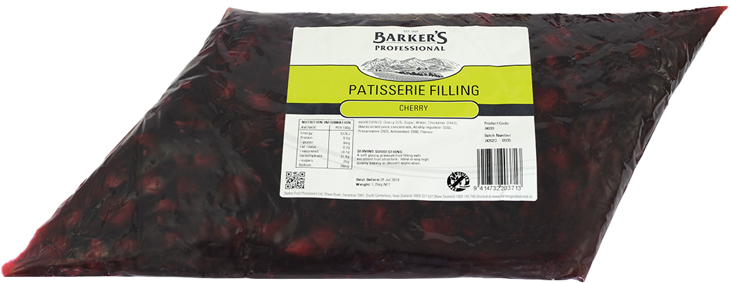 Barker's Professional Cherry Patisserie Filling 1.25kg