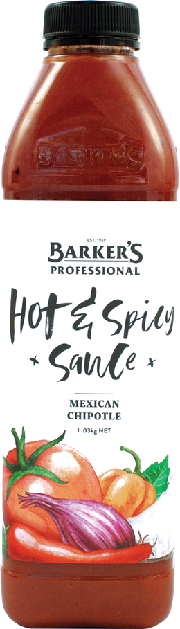 Barker's Professional Mexican Chipotle Hot & Spicy Sauce 1.03kg