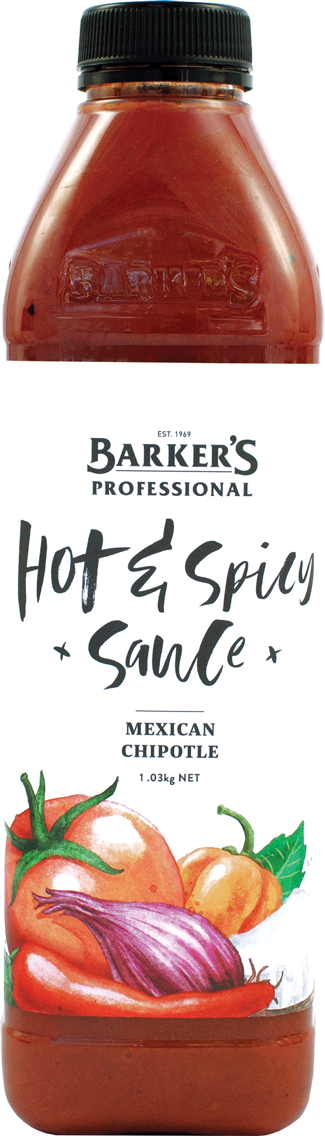 Barker's Professional Mexican Chipotle Hot & Spicy Sauce 1.03kg