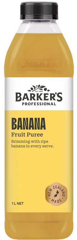 Barker's Professional Banana Fruit Puree 1L