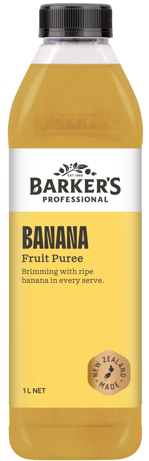 Barker's Professional Banana Fruit Puree 1L