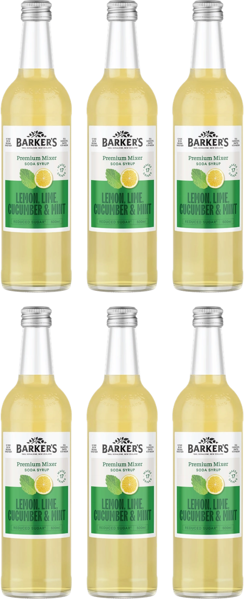 Lemon, Lime, Cucumber & Mint Premium Mixer Soda Syrup (6x500ml)