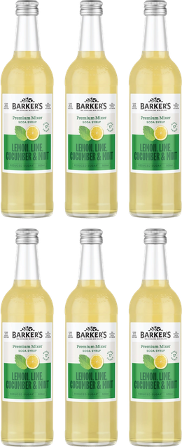 Lemon, Lime, Cucumber & Mint Premium Mixer Soda Syrup (6x500ml)