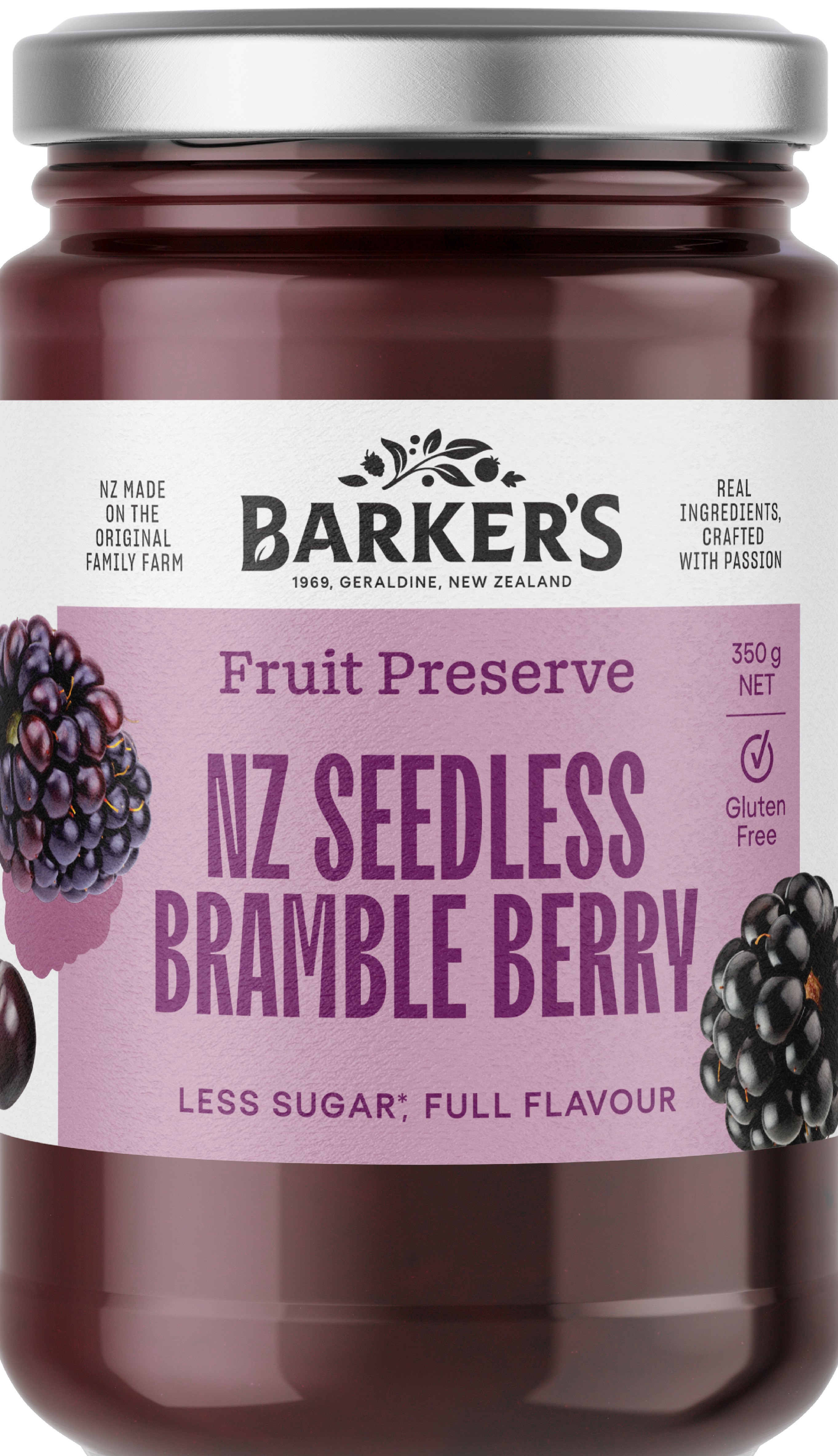 NZ Seedless Bramble Berry Fruit Preserve 350g