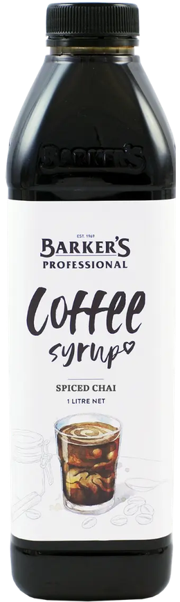 Barker's Professional Spiced Chai Coffee Syrup (1 Litre)