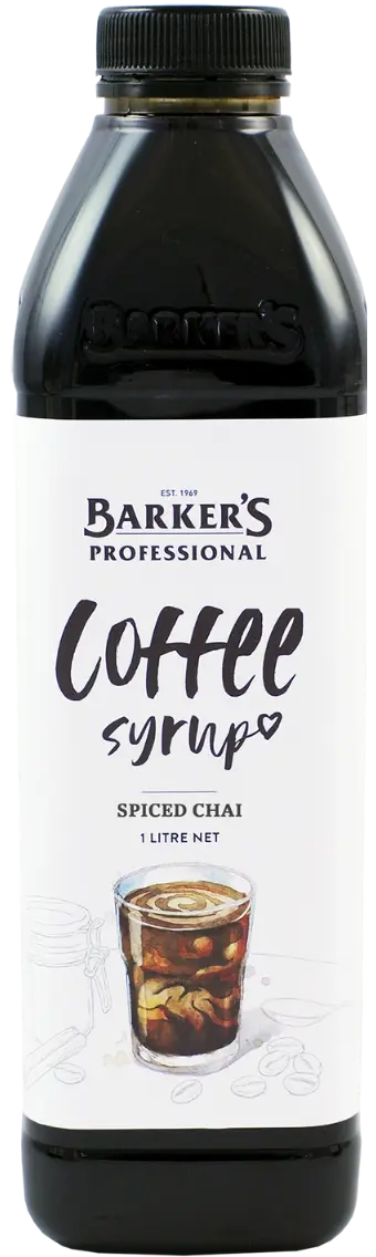 Barker's Professional Spiced Chai Coffee Syrup (1 Litre)