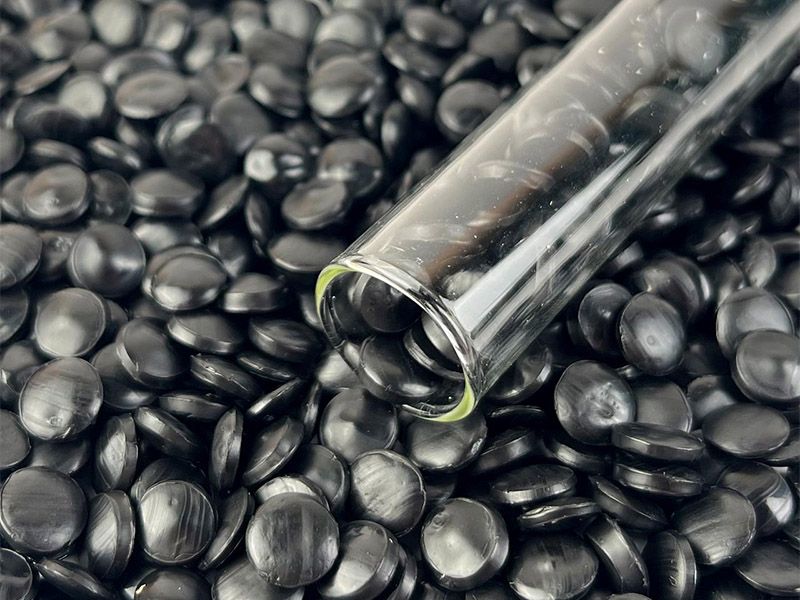 Recycled MDPE black pellets