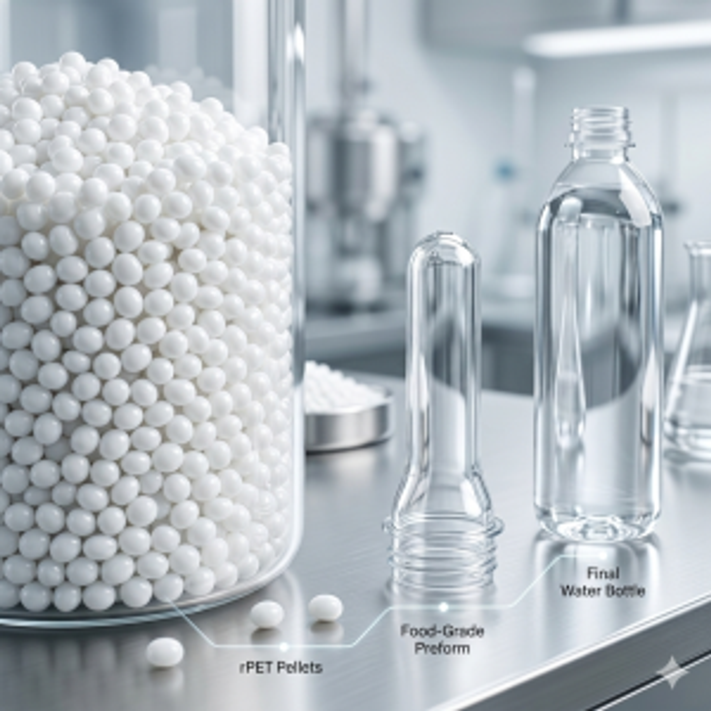 Food Grade rPET Pellets for Water Bottles and Beverage Bottles插图