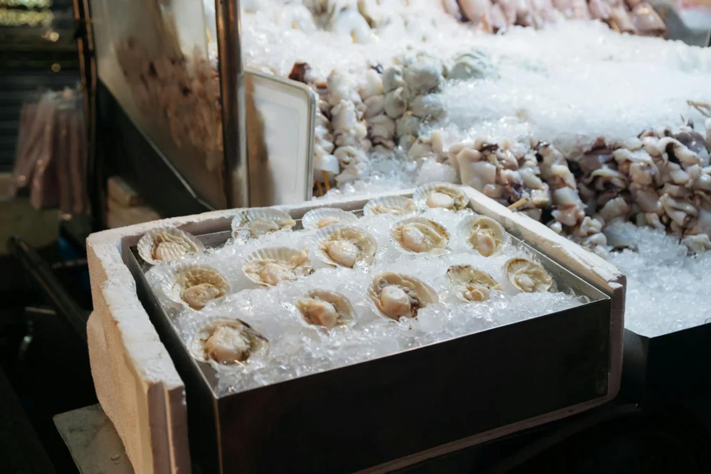 fresh food in foam box