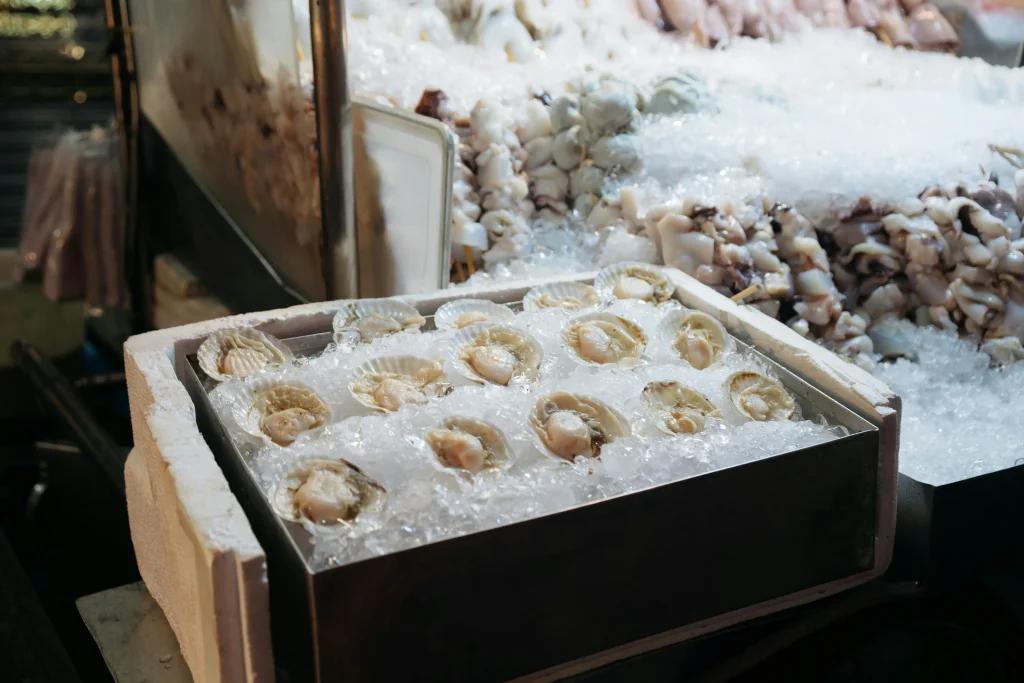 fresh food in foam box