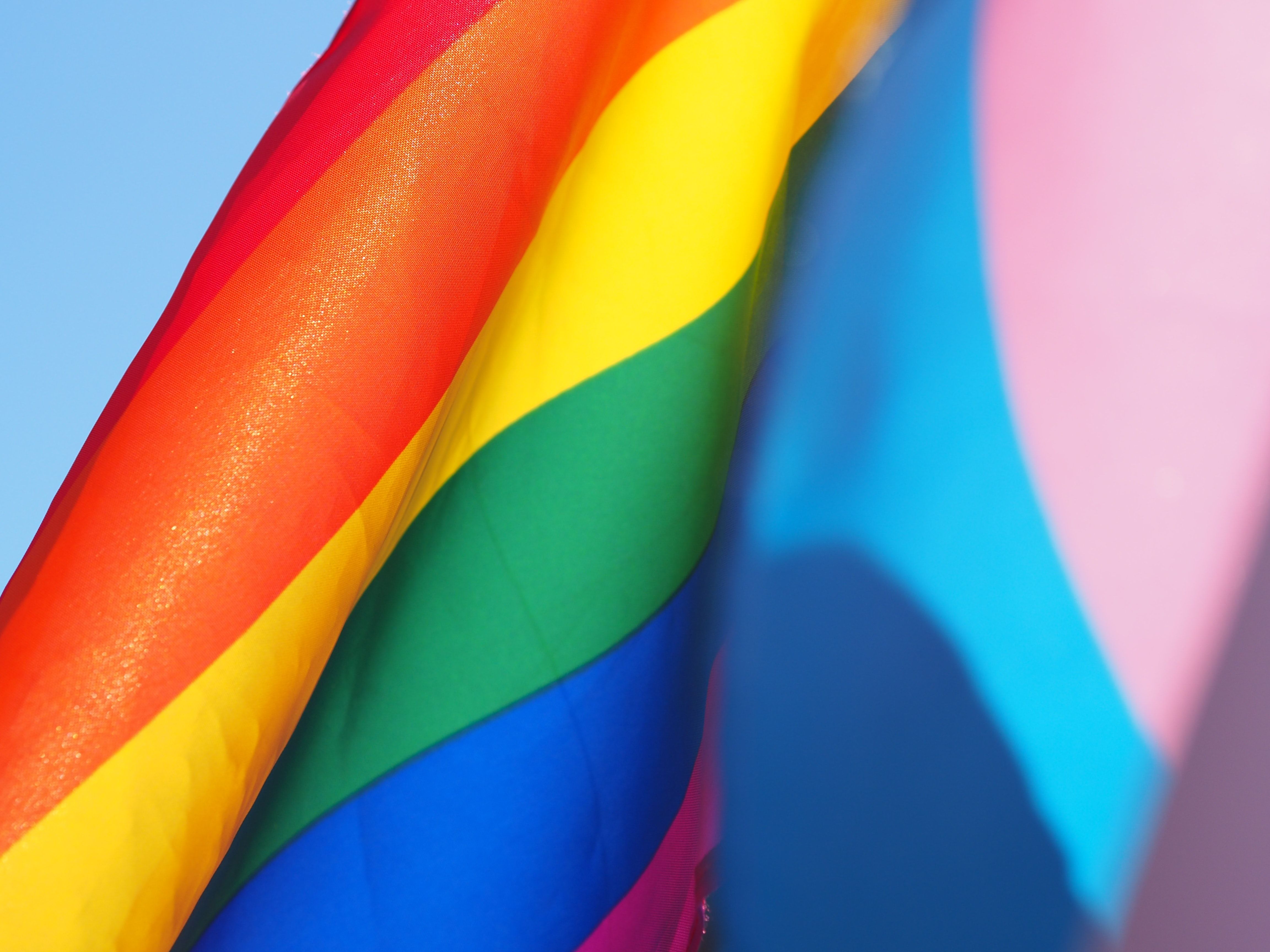 trans flag, LGBTQ flag 