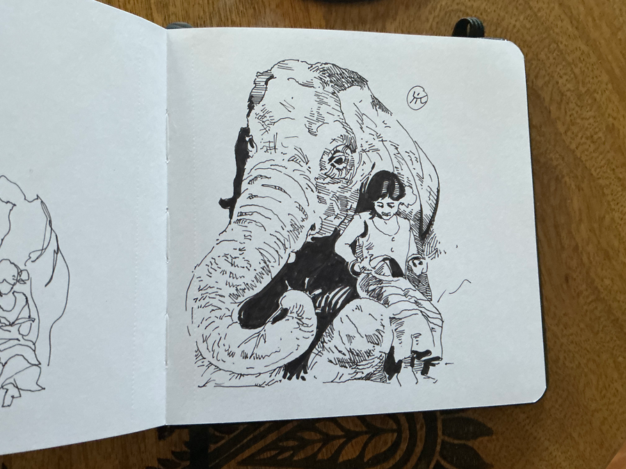 Girl and Elephant