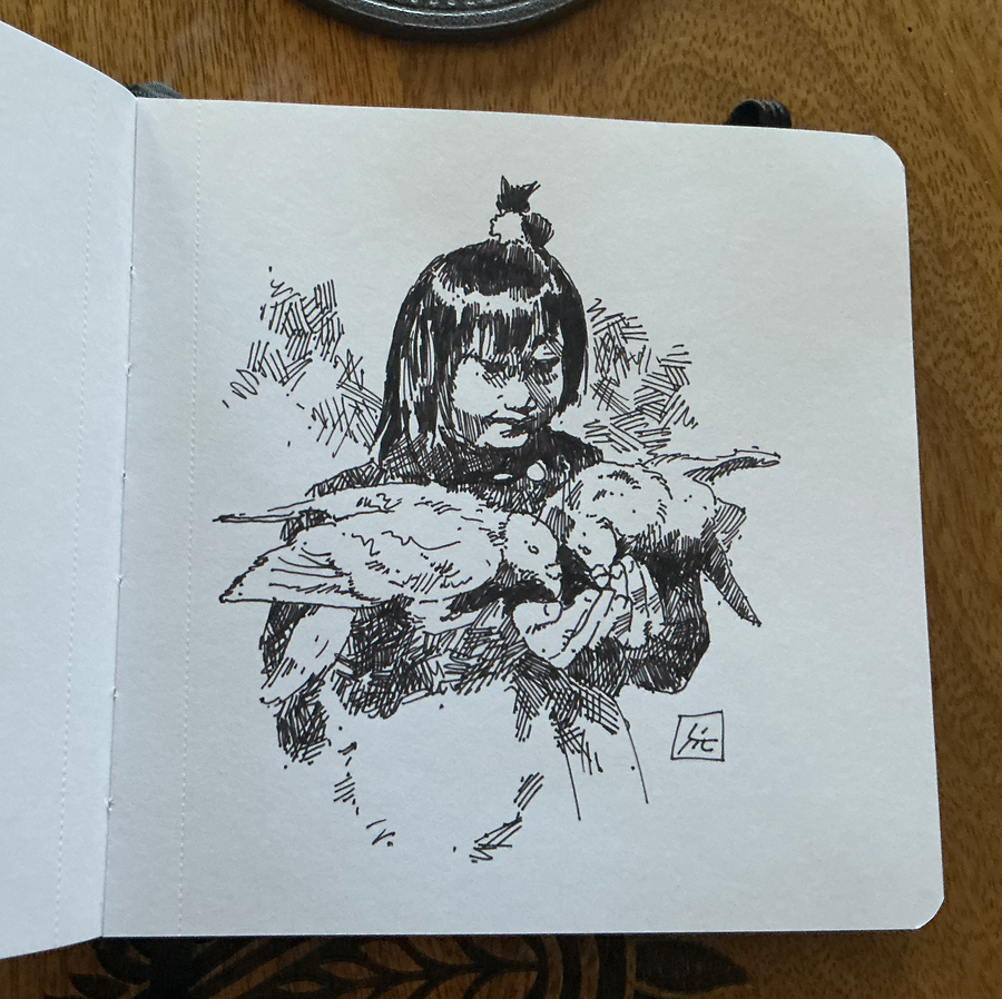 Girl with Bird