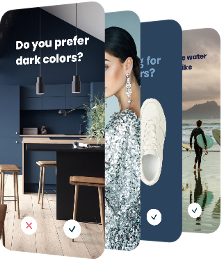 swipe interactions card with kitchen