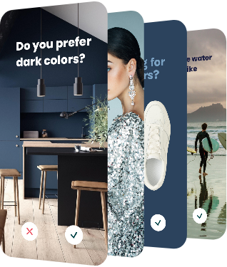 swipe interactions card with kitchen