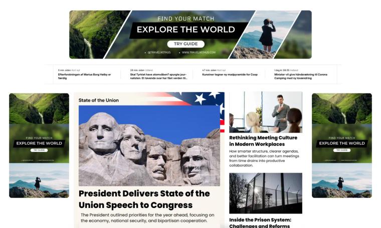 Example on a banner ad with a roccai guide