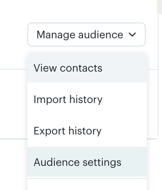 Mailchimp Audience