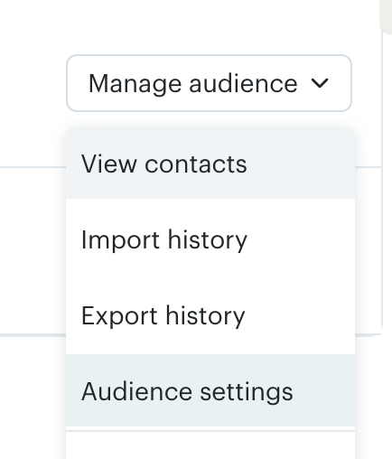 Mailchimp Audience