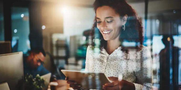 girl finding solutions online possibly with ai product matching