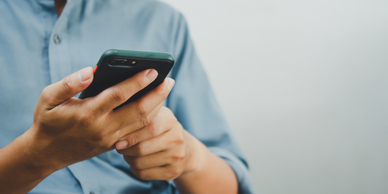 Man with cell phone