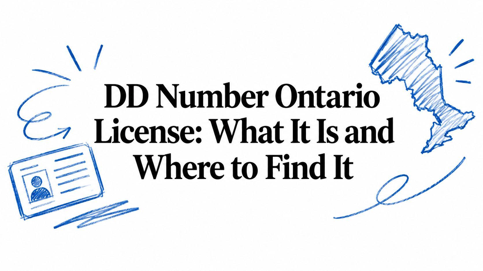 DD Number Ontario License: What It Is and Where to Find It