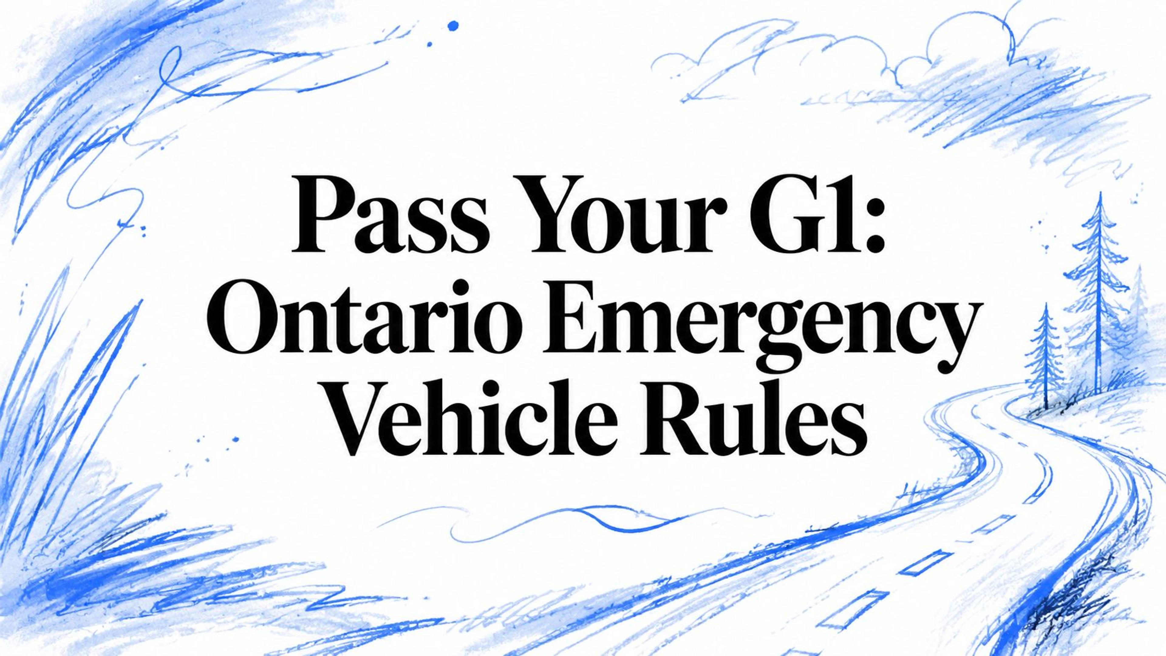 Pass Your G1: Ontario Emergency Vehicle Rules