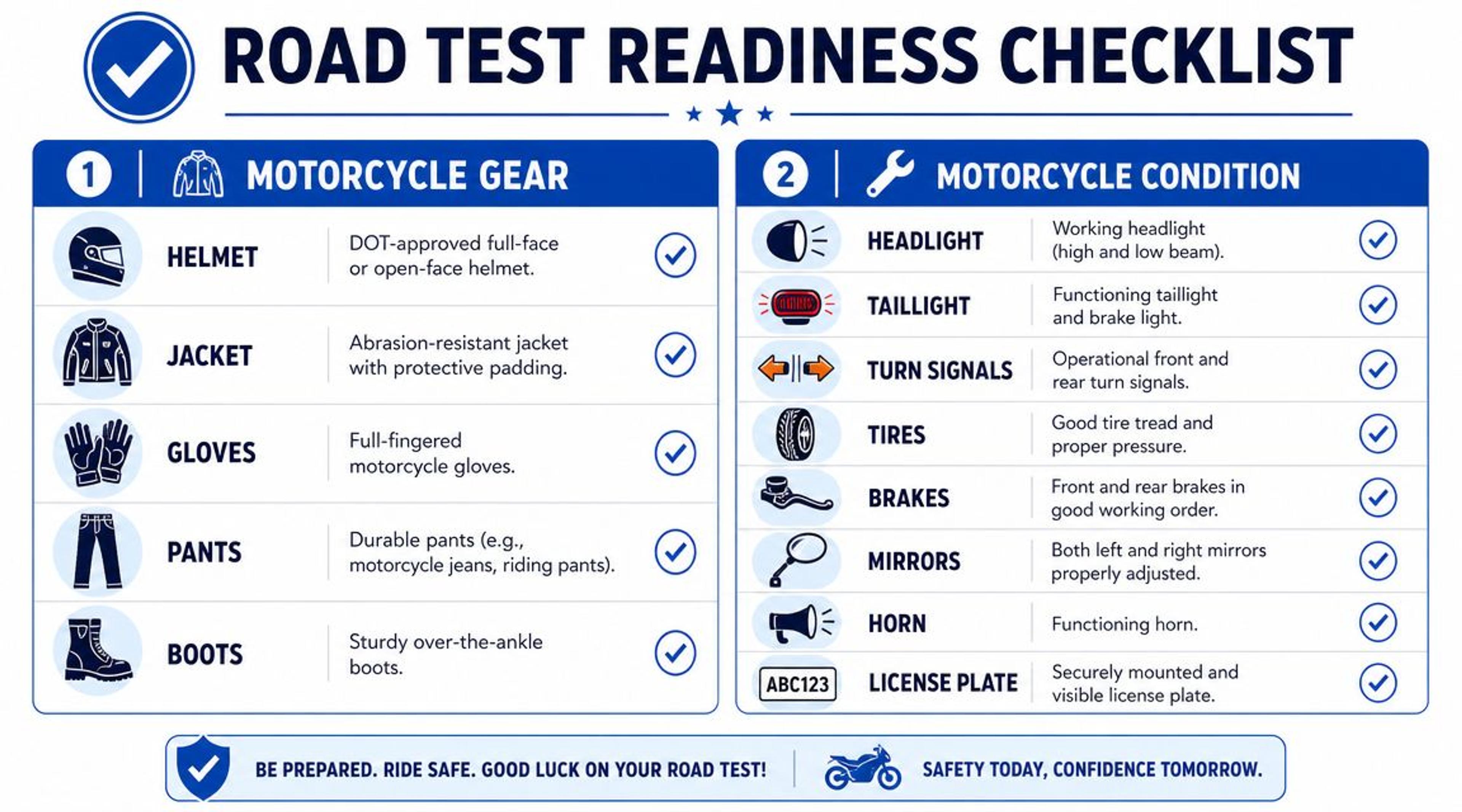 Motorcycle and Safety Gear Requirements