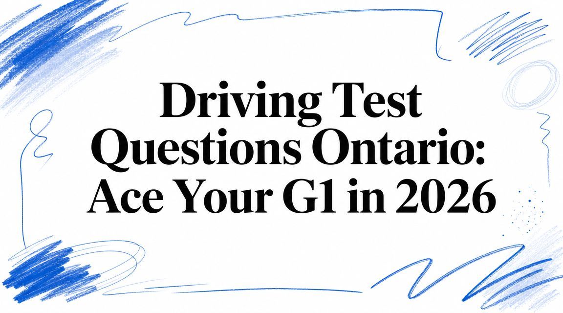 Driving Test Questions Ontario: Ace Your G1 in 2026