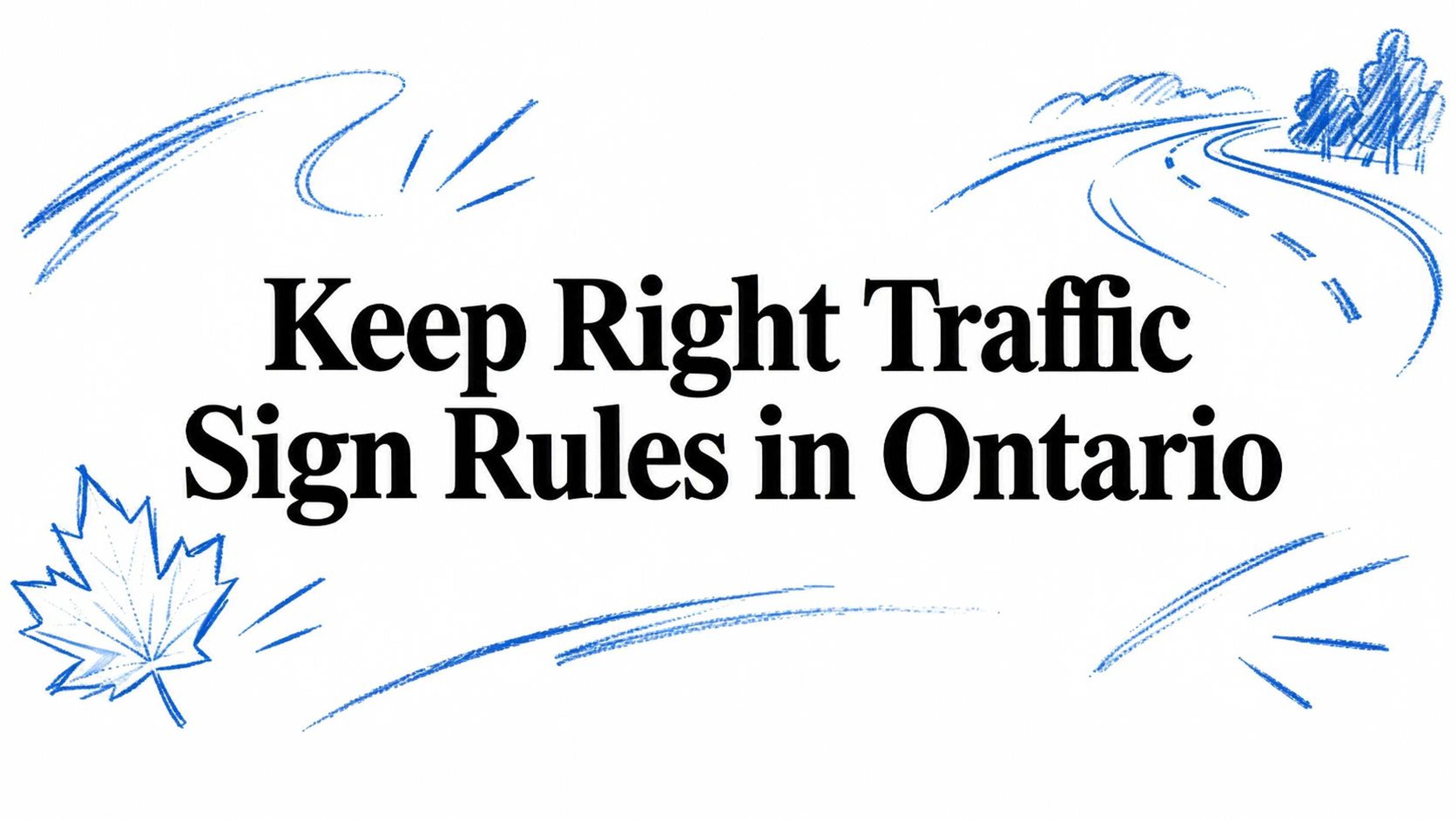 Keep Right Traffic Sign Rules in Ontario