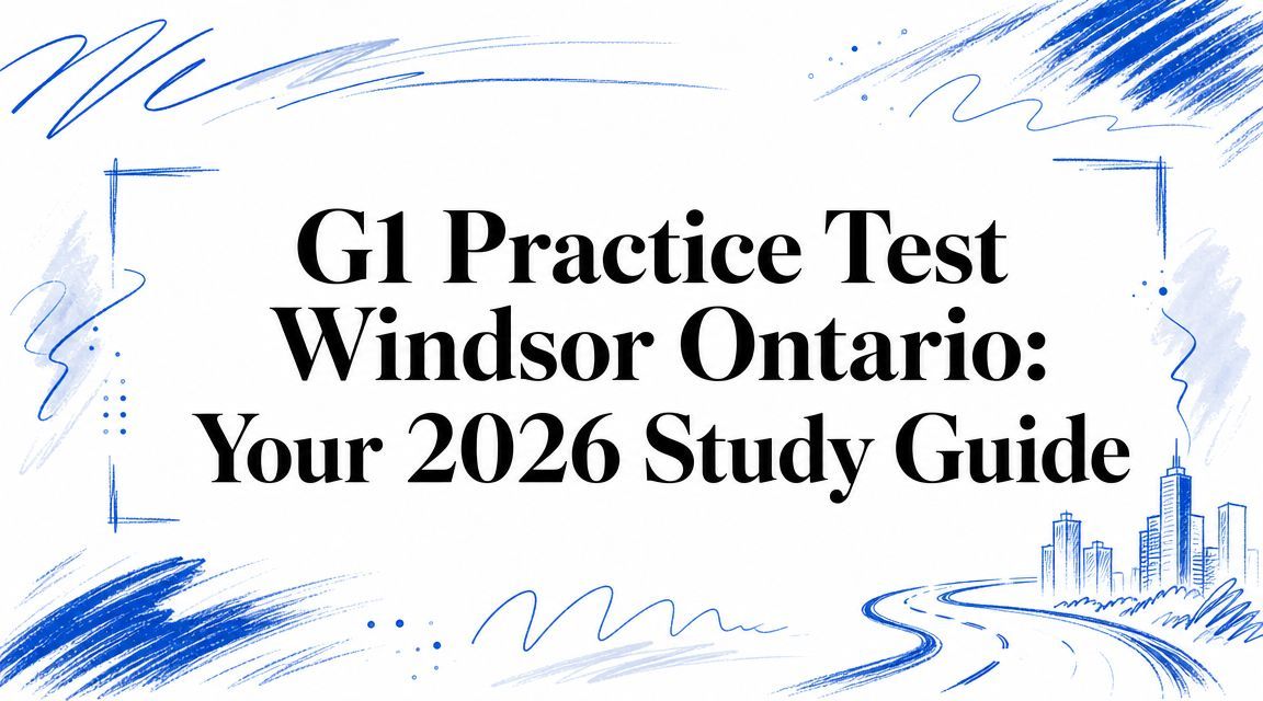 G1 Practice Test Windsor Ontario: Your 2026 Study Guide