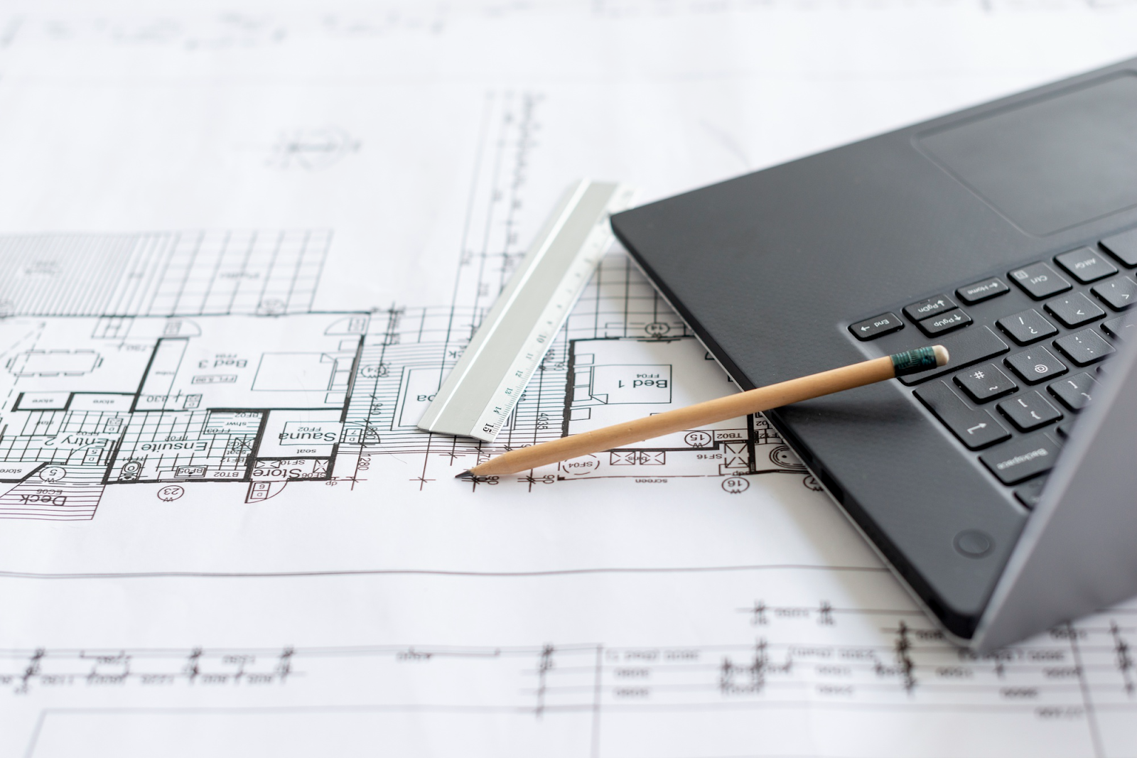 laptop and a pen