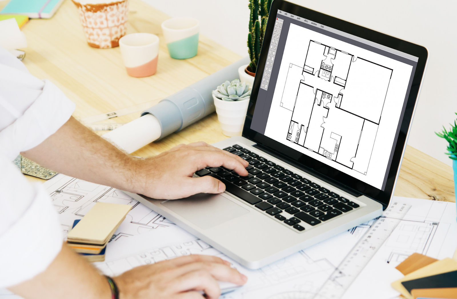 architect working on a laptop