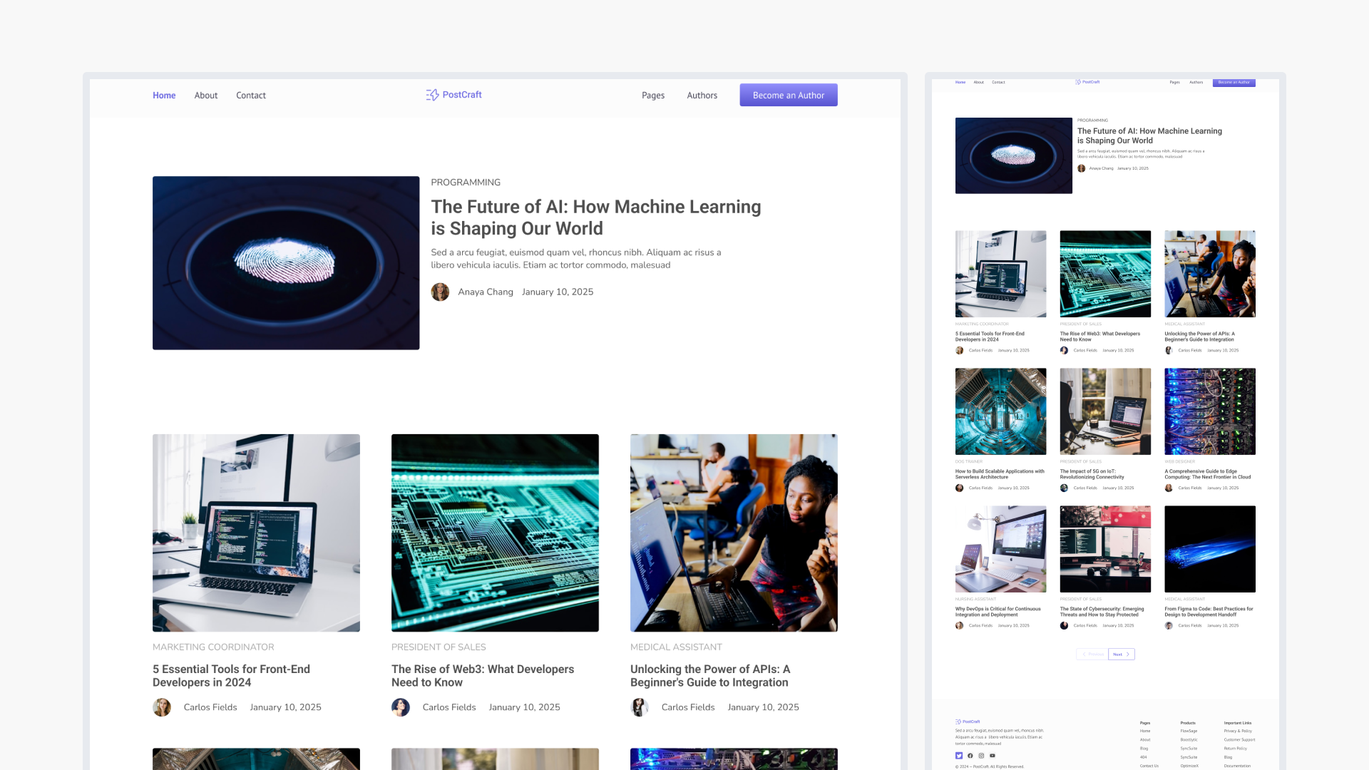 PostCraft - Next.js Blog Template