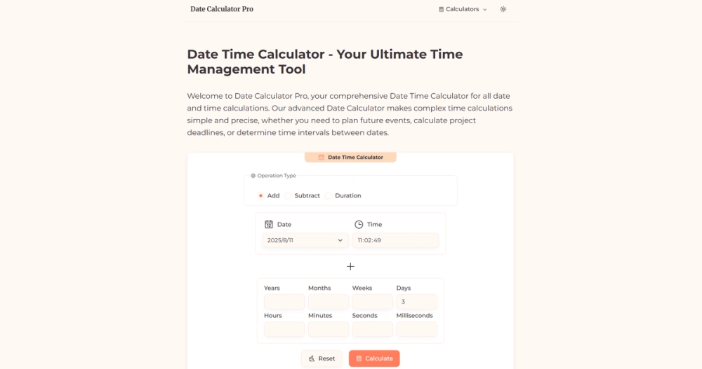 image of Date Calculator Pro