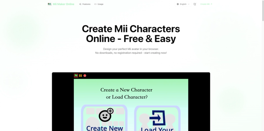 image of Mii Maker Online