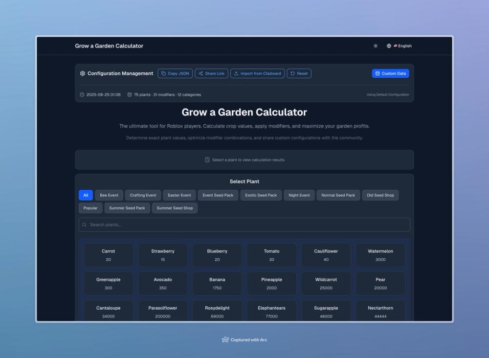 image of Grow a Garden Calculator