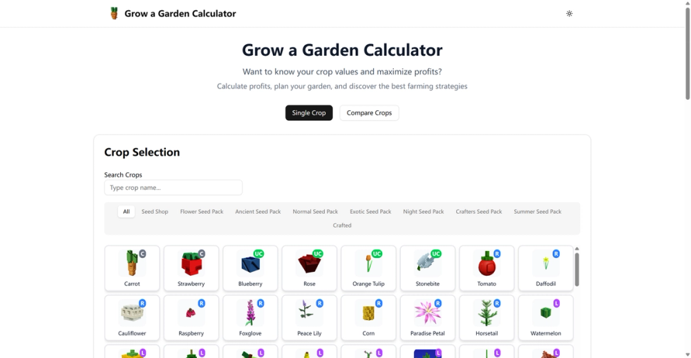 image of Grow a Garden Calculator