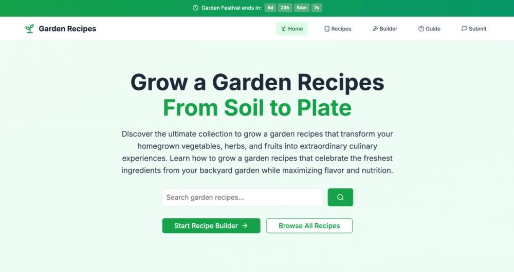 image of Grow a Garden Recipes