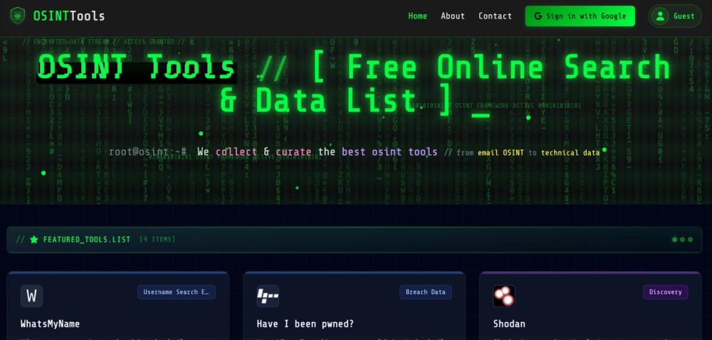 image of OSINT Tools image of OSINT Tools