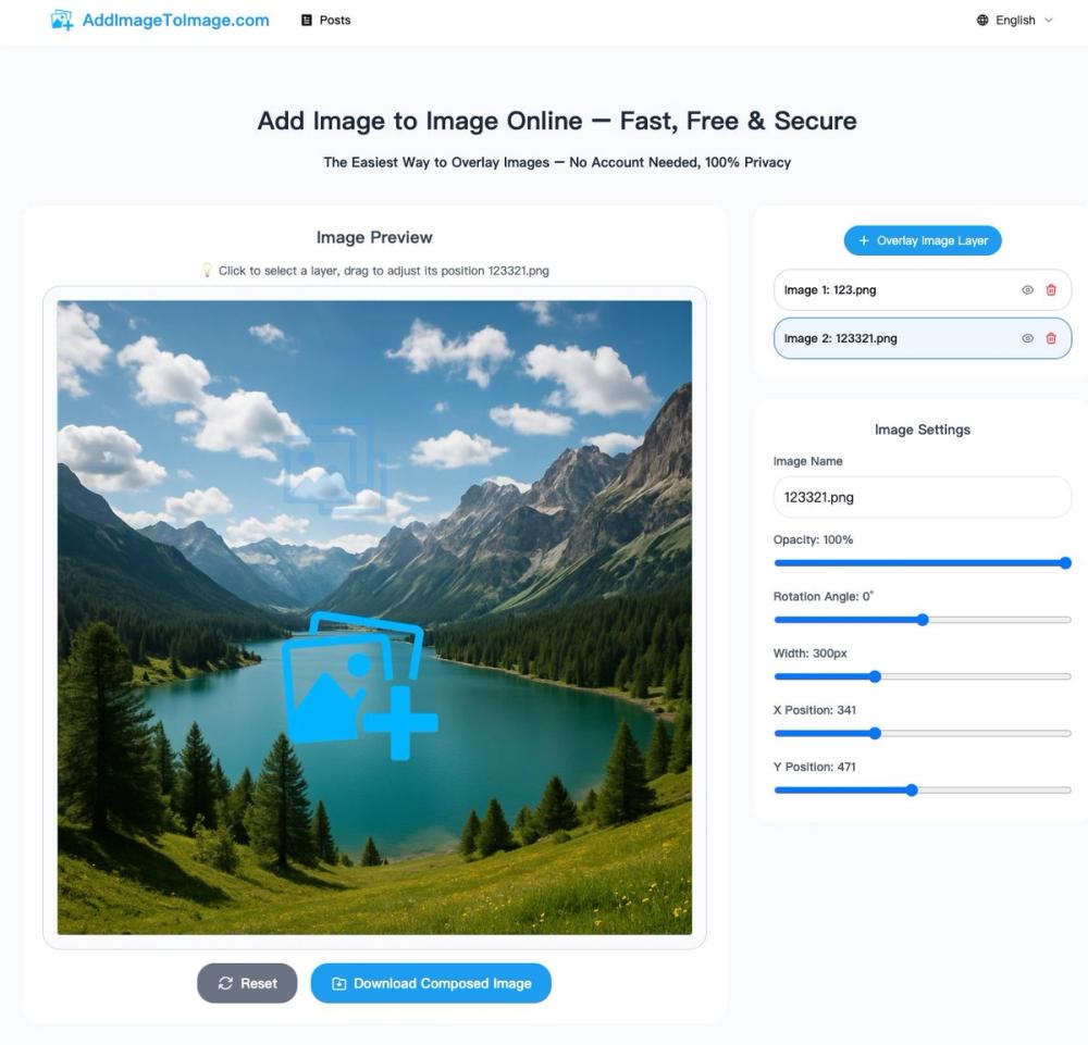 image of add image to image