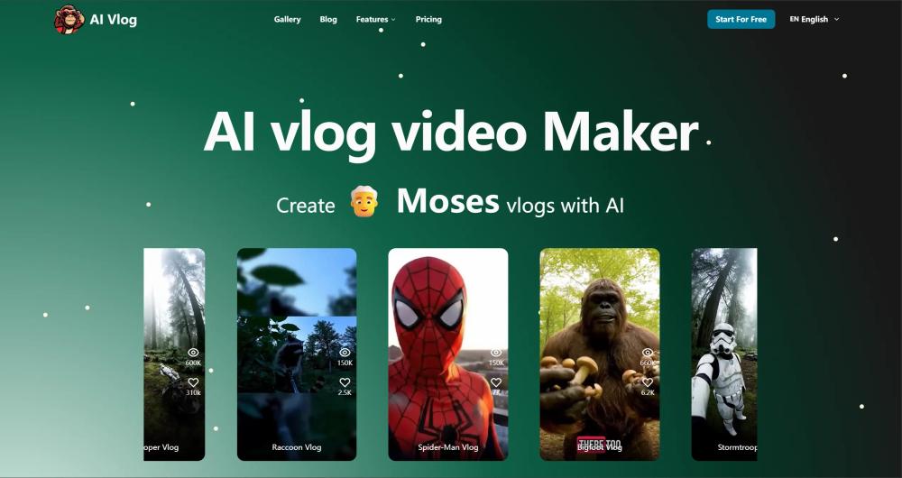 image of AI vlog video Maker
