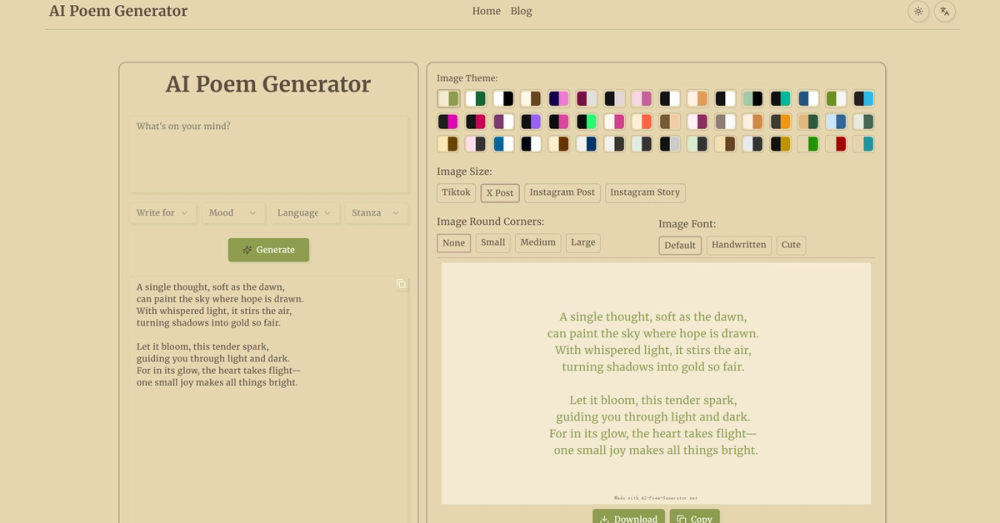 image of AI Poem Generator