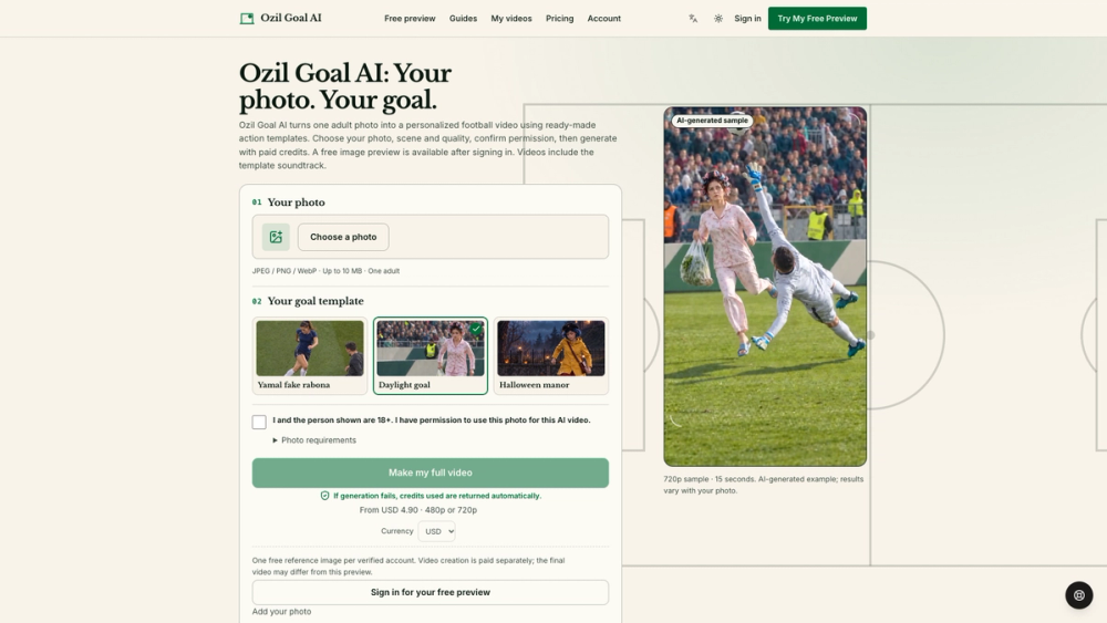 image of Ozil Goal AI