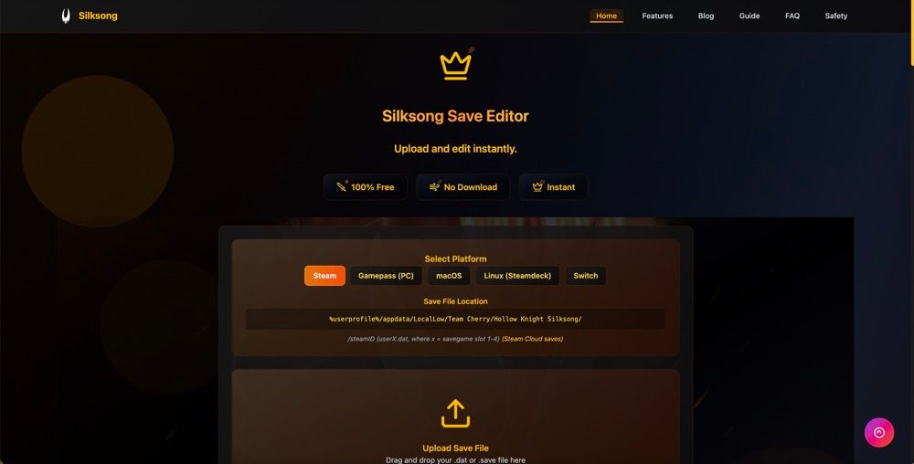 image of silksong save editor image of silksong save editor
