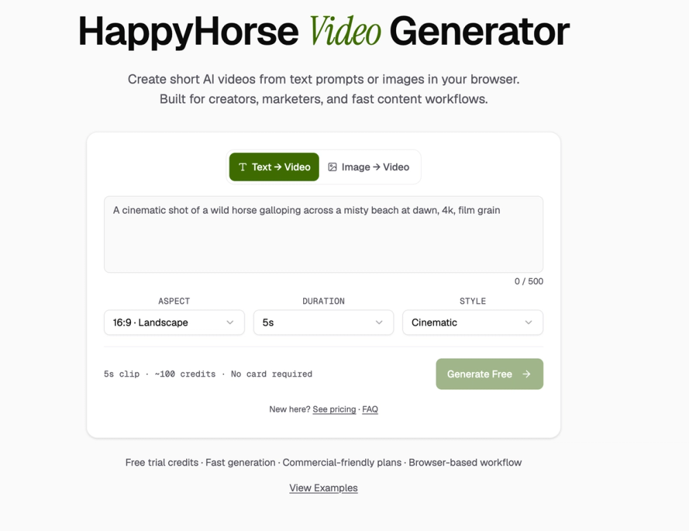 image of HappyHorse Video Generator image of HappyHorse Video Generator