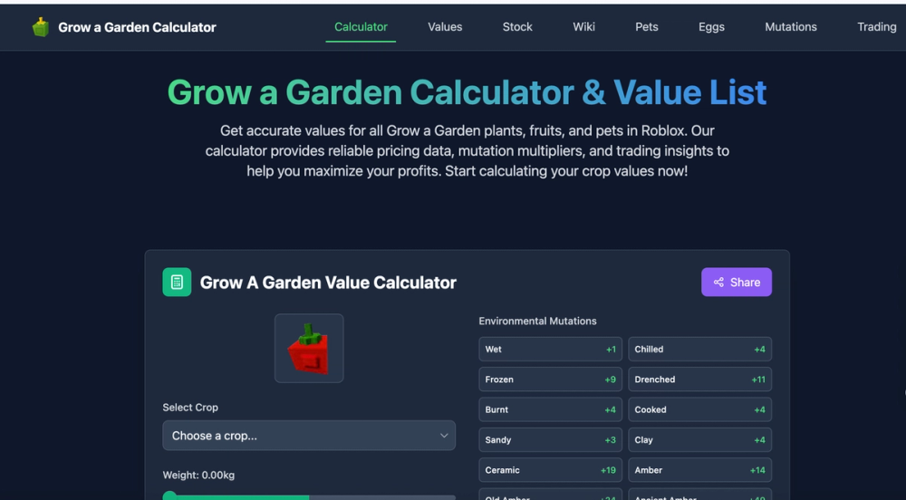 image of Grow a Garden Value